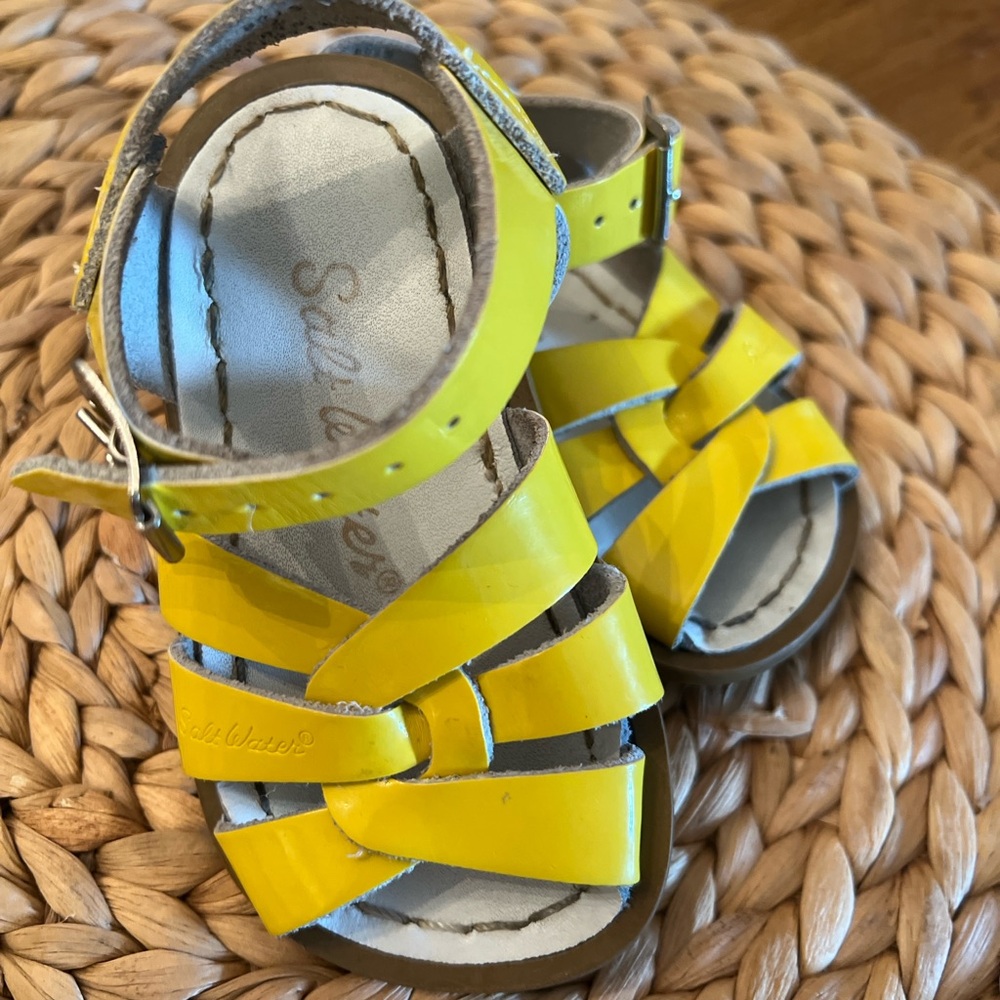 SaltWater Yellow Sandals